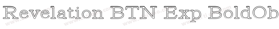 Revelation BTN Exp BoldOblique字体转换